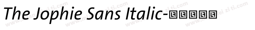 The Jophie Sans Italic字体转换